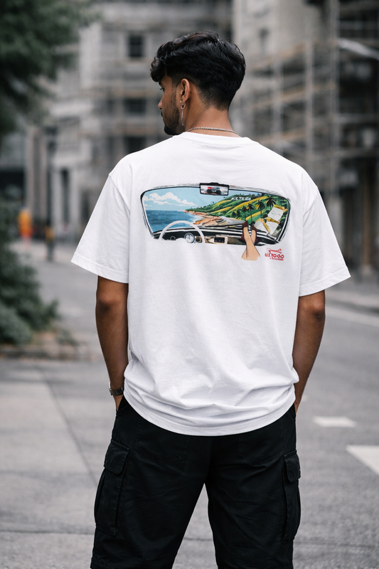 White Coastal Drive Tee