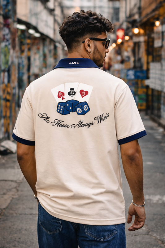 Classic Beige Poker Polo